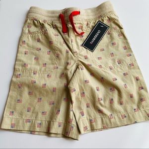 Boys American Flag Drawstring Shorts